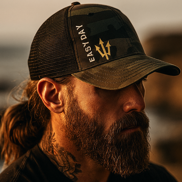 EASY DAY® Gold Trident Camo Snapback